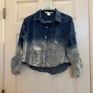 Ombre Denim Button-Up